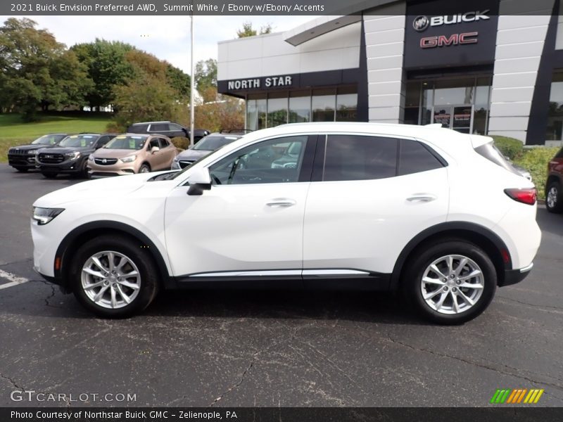 Summit White / Ebony w/Ebony Accents 2021 Buick Envision Preferred AWD