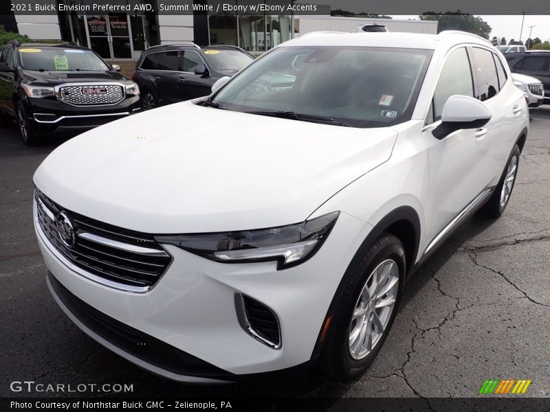 Summit White / Ebony w/Ebony Accents 2021 Buick Envision Preferred AWD