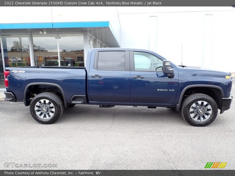Northsky Blue Metallic / Jet Black 2022 Chevrolet Silverado 2500HD Custom Crew Cab 4x4