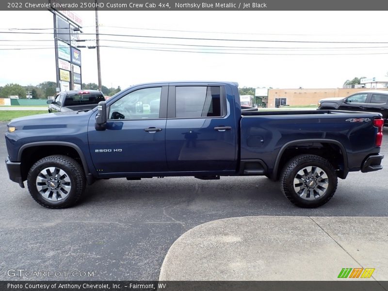 Northsky Blue Metallic / Jet Black 2022 Chevrolet Silverado 2500HD Custom Crew Cab 4x4