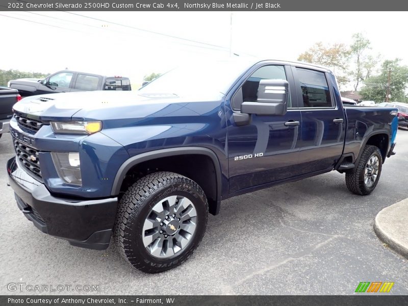 Northsky Blue Metallic / Jet Black 2022 Chevrolet Silverado 2500HD Custom Crew Cab 4x4