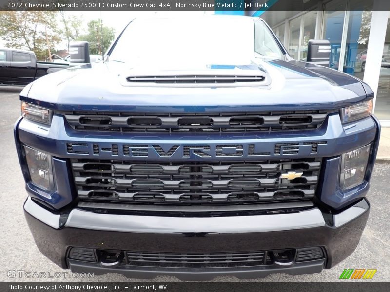 Northsky Blue Metallic / Jet Black 2022 Chevrolet Silverado 2500HD Custom Crew Cab 4x4
