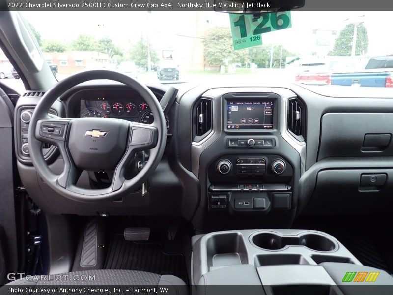 Northsky Blue Metallic / Jet Black 2022 Chevrolet Silverado 2500HD Custom Crew Cab 4x4