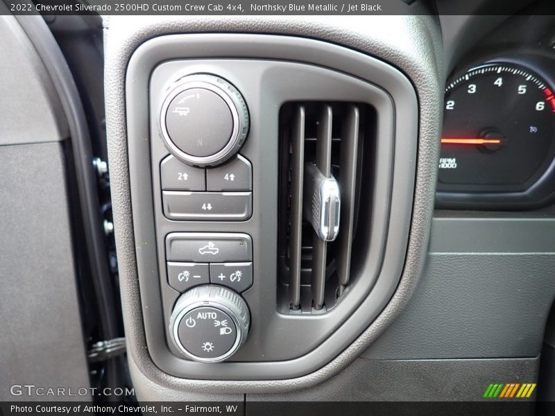 Northsky Blue Metallic / Jet Black 2022 Chevrolet Silverado 2500HD Custom Crew Cab 4x4