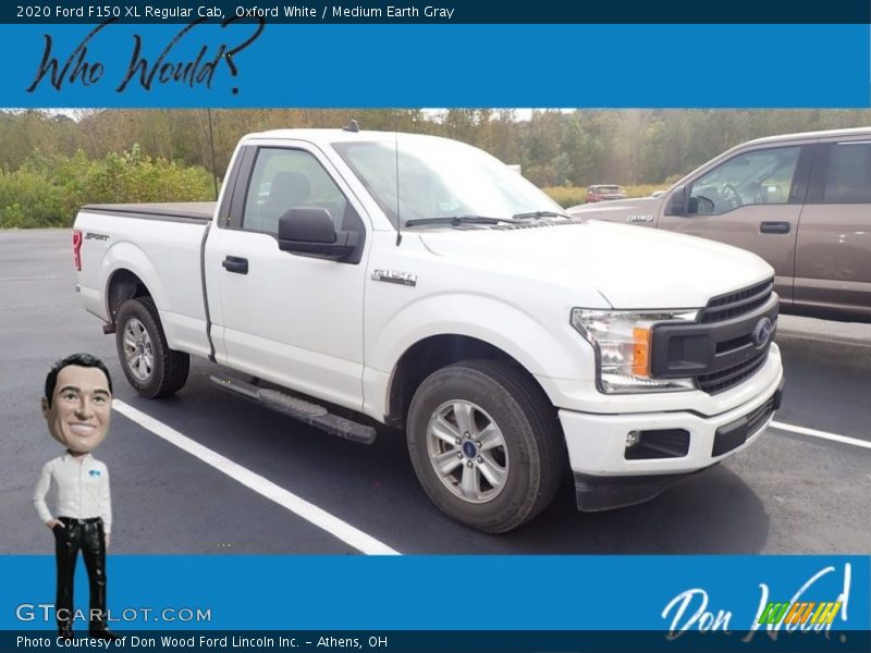 Oxford White / Medium Earth Gray 2020 Ford F150 XL Regular Cab