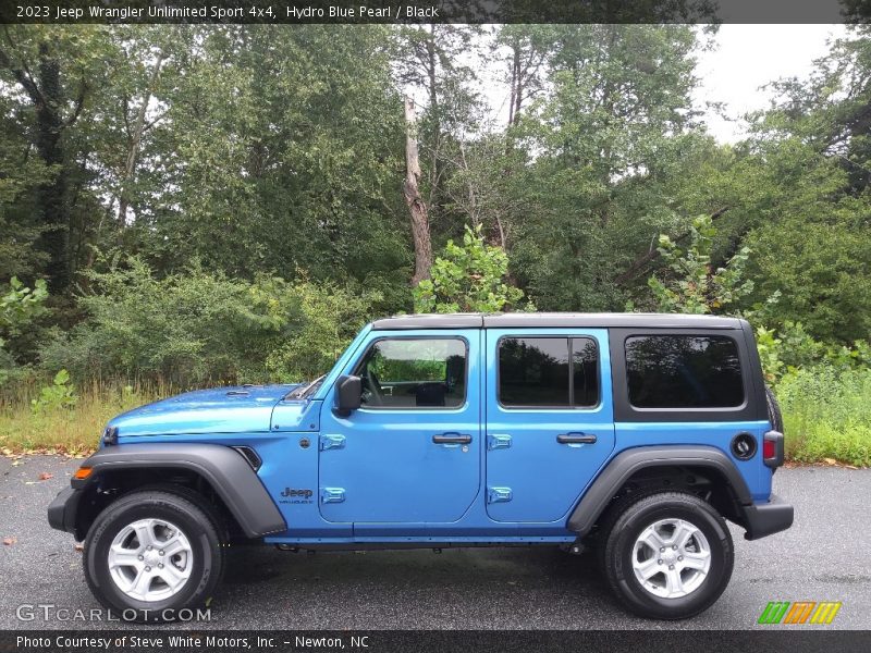 Hydro Blue Pearl / Black 2023 Jeep Wrangler Unlimited Sport 4x4