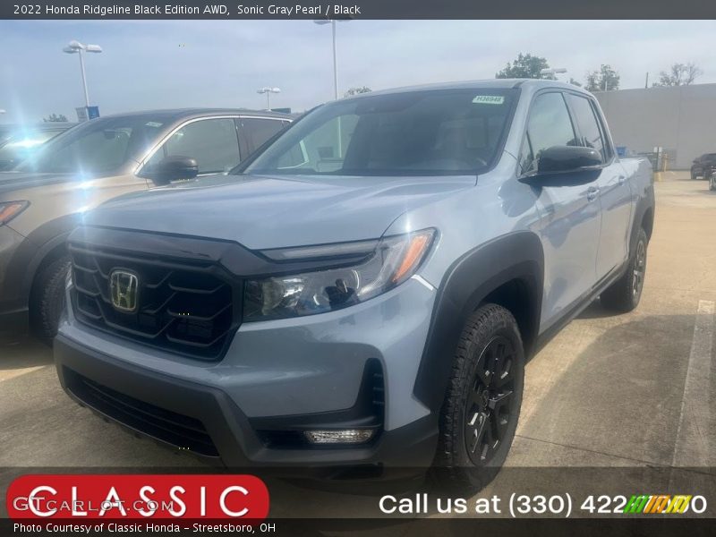 Sonic Gray Pearl / Black 2022 Honda Ridgeline Black Edition AWD