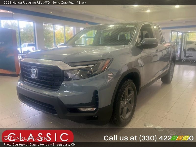 Sonic Gray Pearl / Black 2023 Honda Ridgeline RTL AWD