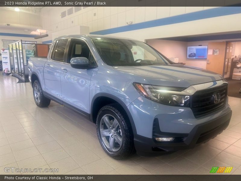 Sonic Gray Pearl / Black 2023 Honda Ridgeline RTL AWD