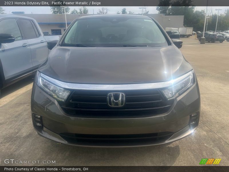 Pacific Pewter Metallic / Beige 2023 Honda Odyssey Elite