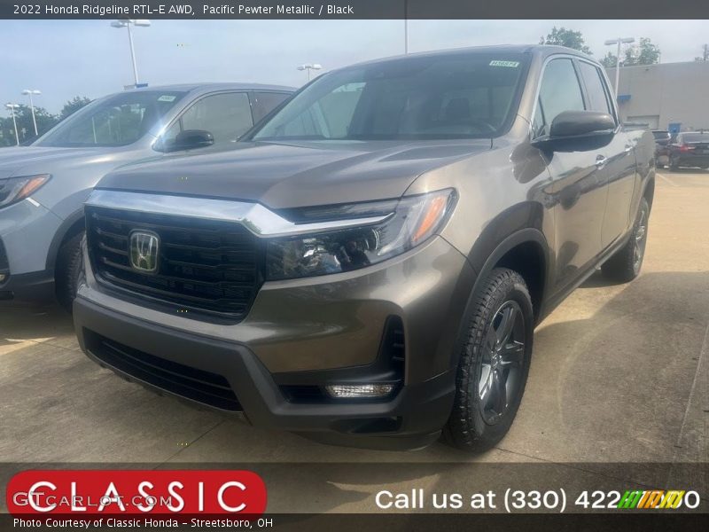 Pacific Pewter Metallic / Black 2022 Honda Ridgeline RTL-E AWD