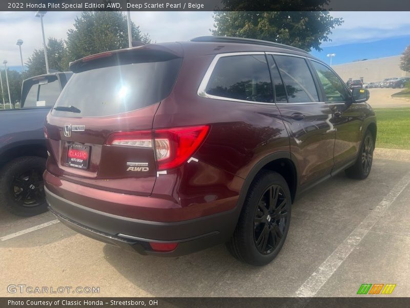 Deep Scarlet Pearl / Beige 2022 Honda Pilot Special Edition AWD