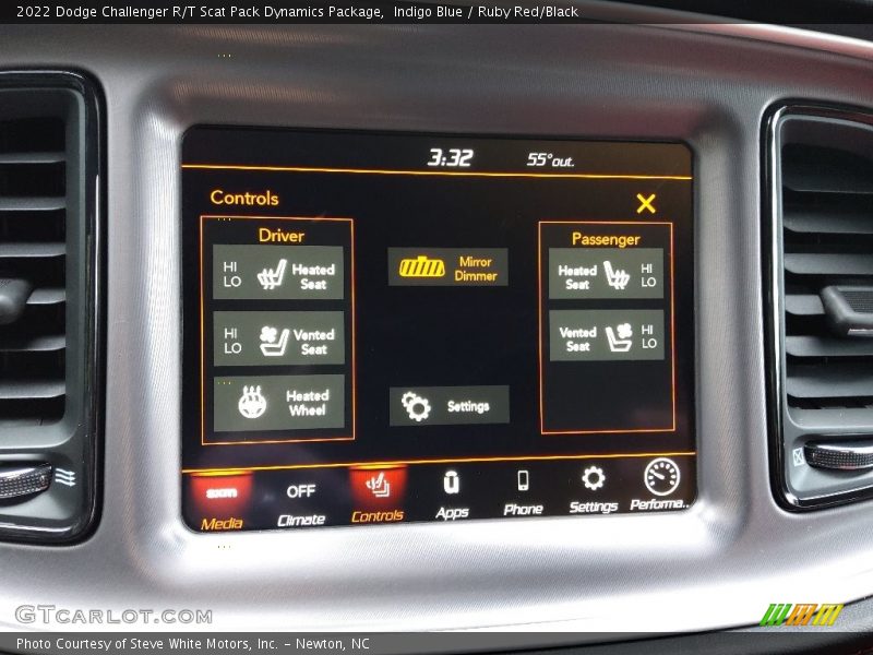 Indigo Blue / Ruby Red/Black 2022 Dodge Challenger R/T Scat Pack Dynamics Package