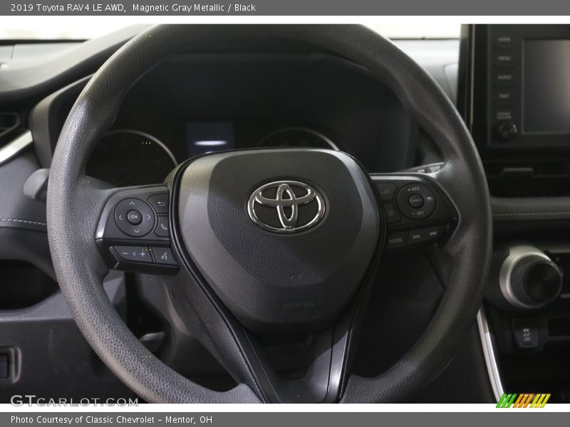 Magnetic Gray Metallic / Black 2019 Toyota RAV4 LE AWD