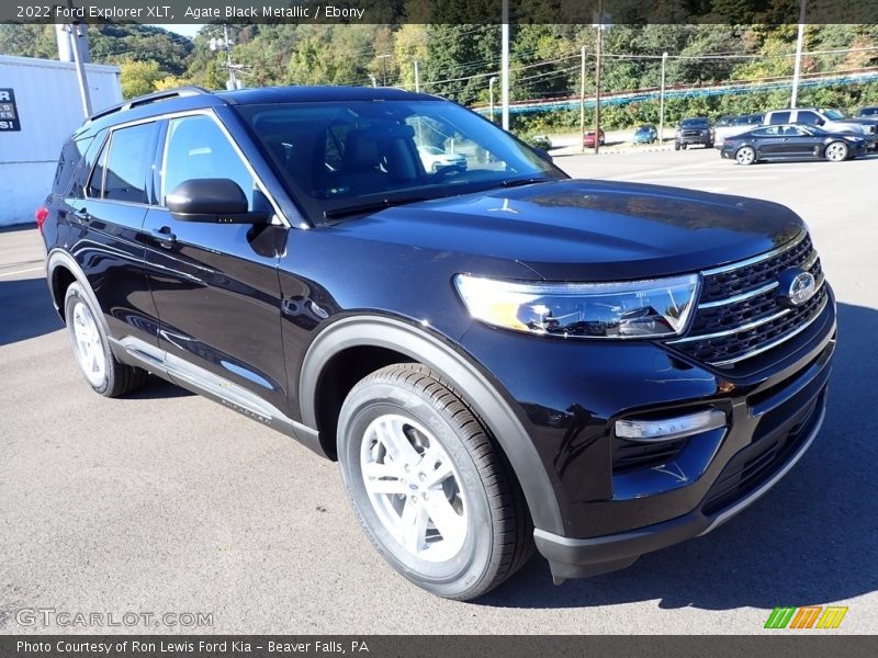 Agate Black Metallic / Ebony 2022 Ford Explorer XLT