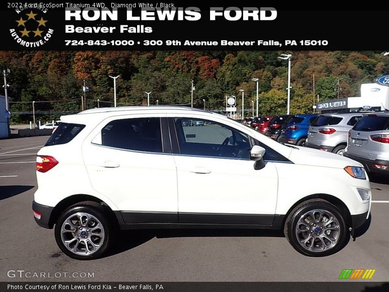 Diamond White / Black 2022 Ford EcoSport Titanium 4WD