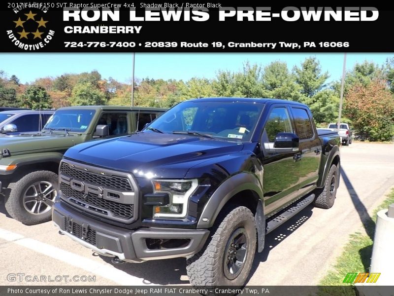 Shadow Black / Raptor Black 2017 Ford F150 SVT Raptor SuperCrew 4x4