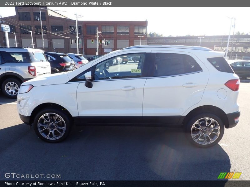 Diamond White / Black 2022 Ford EcoSport Titanium 4WD