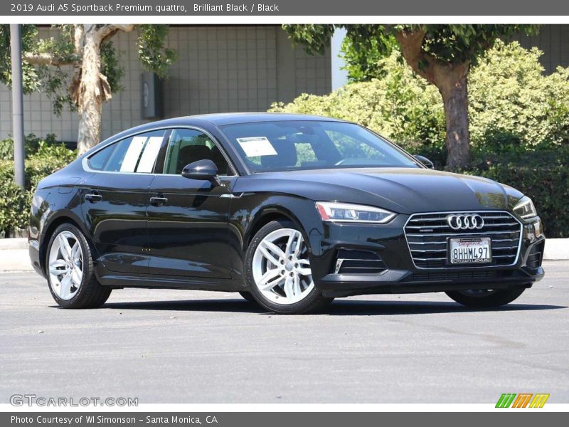 Brilliant Black / Black 2019 Audi A5 Sportback Premium quattro