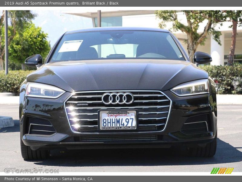Brilliant Black / Black 2019 Audi A5 Sportback Premium quattro