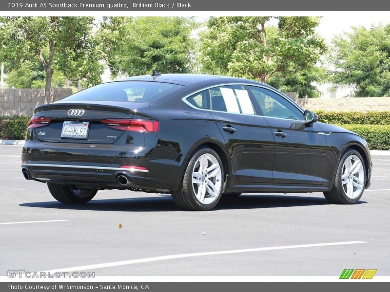 Brilliant Black / Black 2019 Audi A5 Sportback Premium quattro