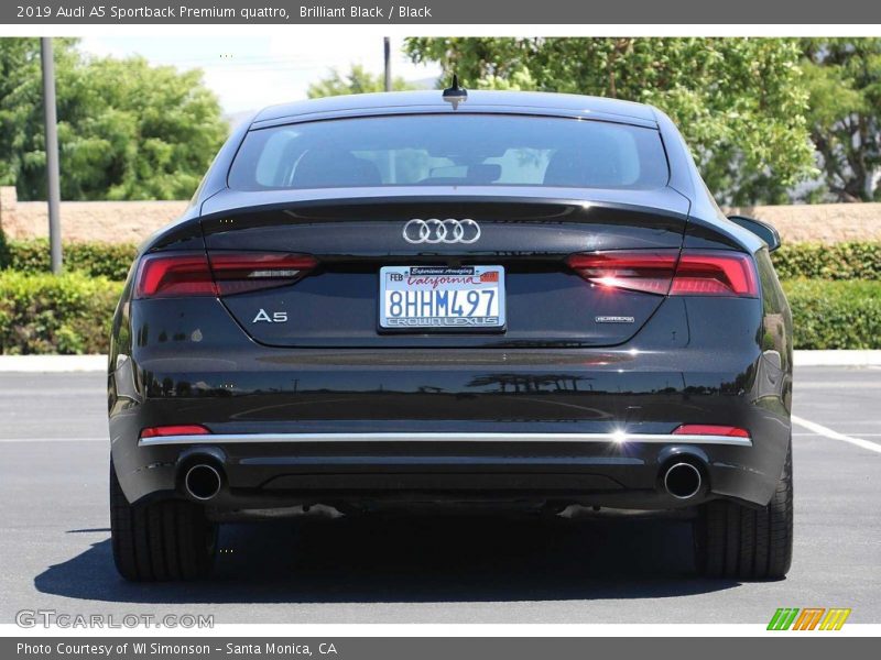 Brilliant Black / Black 2019 Audi A5 Sportback Premium quattro