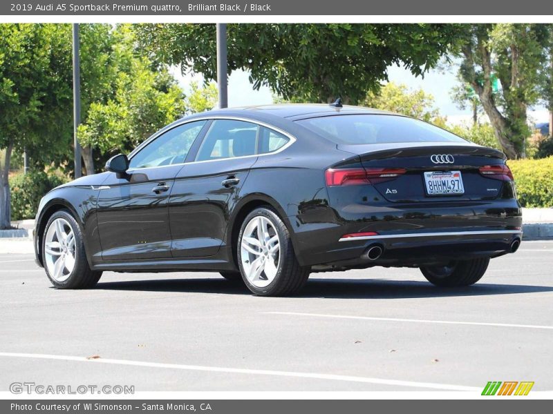 Brilliant Black / Black 2019 Audi A5 Sportback Premium quattro