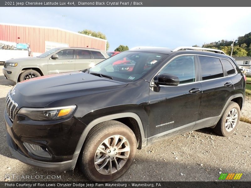 Diamond Black Crystal Pearl / Black 2021 Jeep Cherokee Latitude Lux 4x4