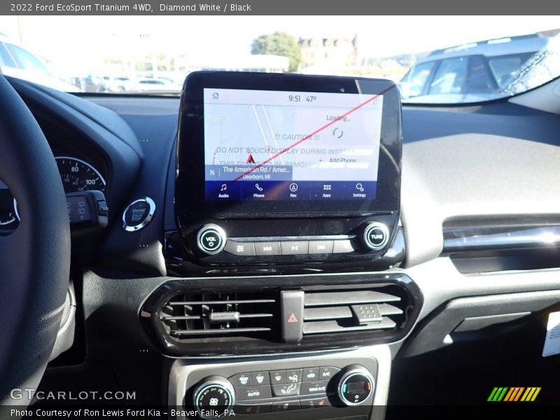 Diamond White / Black 2022 Ford EcoSport Titanium 4WD