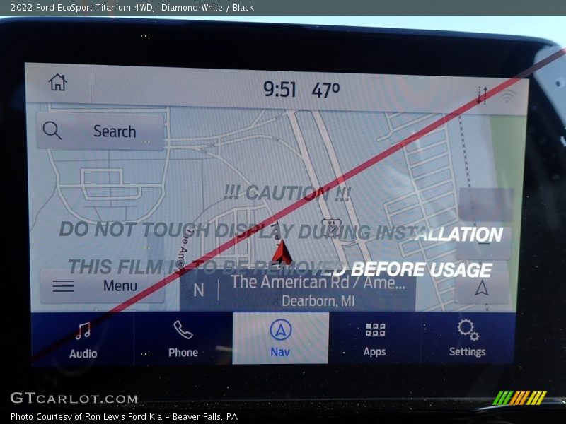 Diamond White / Black 2022 Ford EcoSport Titanium 4WD