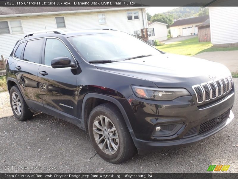 Diamond Black Crystal Pearl / Black 2021 Jeep Cherokee Latitude Lux 4x4