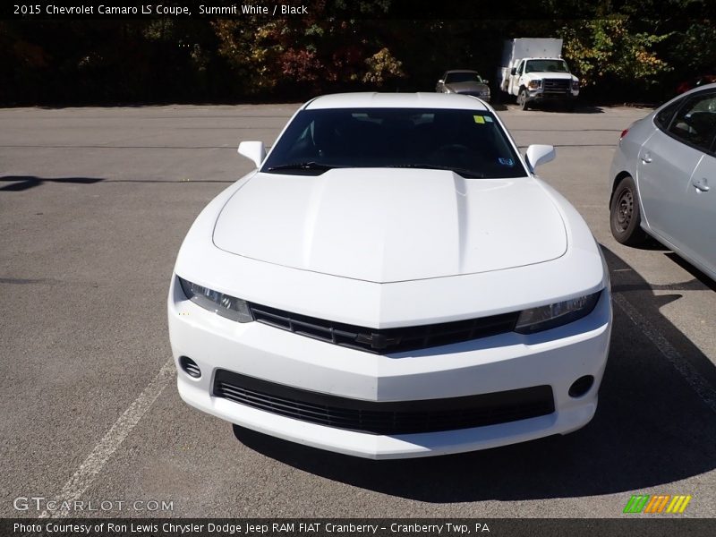 Summit White / Black 2015 Chevrolet Camaro LS Coupe