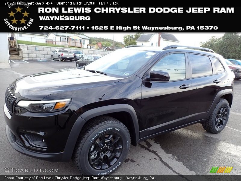 Diamond Black Crystal Pearl / Black 2022 Jeep Cherokee X 4x4