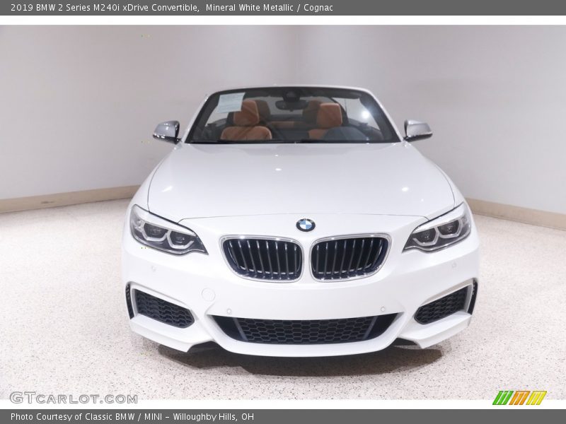 Mineral White Metallic / Cognac 2019 BMW 2 Series M240i xDrive Convertible