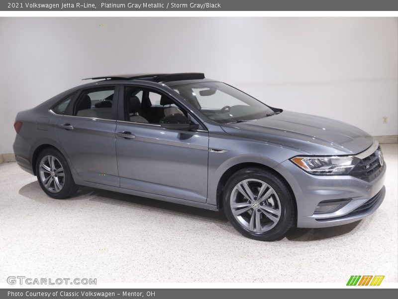 Platinum Gray Metallic / Storm Gray/Black 2021 Volkswagen Jetta R-Line