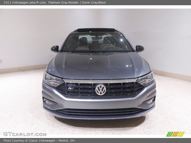 Platinum Gray Metallic / Storm Gray/Black 2021 Volkswagen Jetta R-Line
