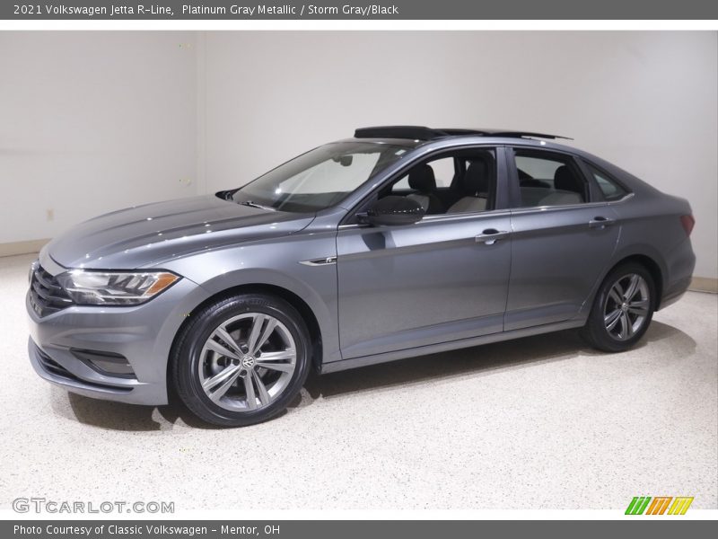 Platinum Gray Metallic / Storm Gray/Black 2021 Volkswagen Jetta R-Line