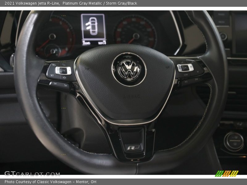 Platinum Gray Metallic / Storm Gray/Black 2021 Volkswagen Jetta R-Line