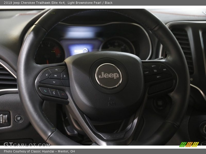 Light Brownstone Pearl / Black 2019 Jeep Cherokee Trailhawk Elite 4x4