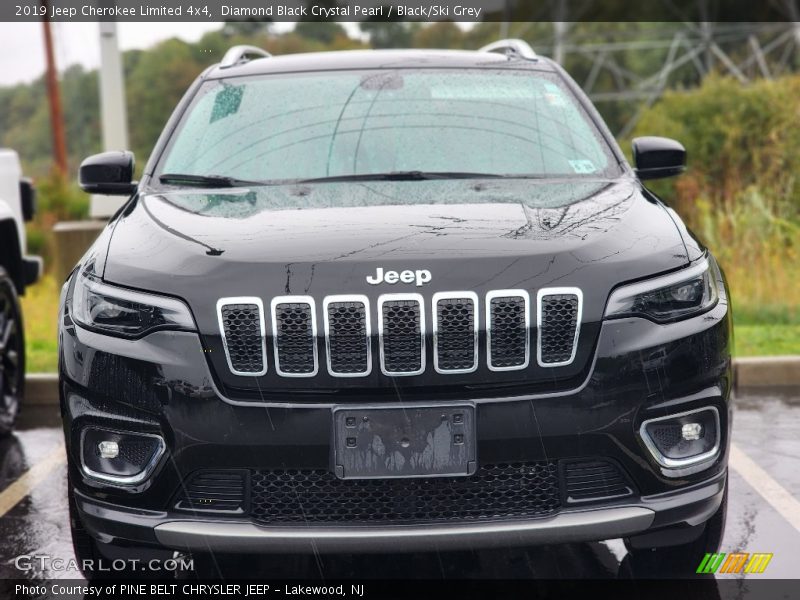 Diamond Black Crystal Pearl / Black/Ski Grey 2019 Jeep Cherokee Limited 4x4