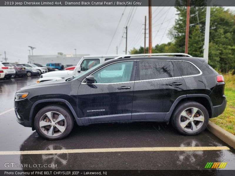 Diamond Black Crystal Pearl / Black/Ski Grey 2019 Jeep Cherokee Limited 4x4