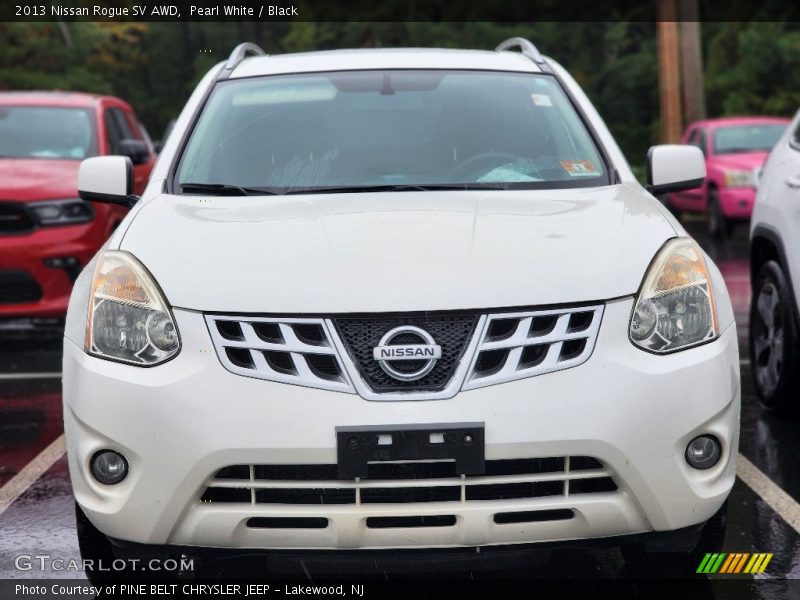 Pearl White / Black 2013 Nissan Rogue SV AWD