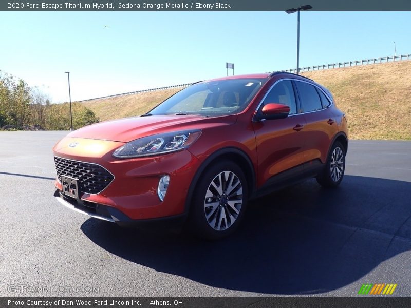 Sedona Orange Metallic / Ebony Black 2020 Ford Escape Titanium Hybrid