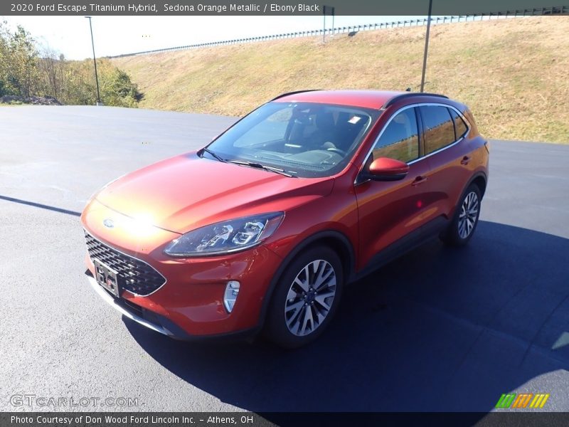 Sedona Orange Metallic / Ebony Black 2020 Ford Escape Titanium Hybrid