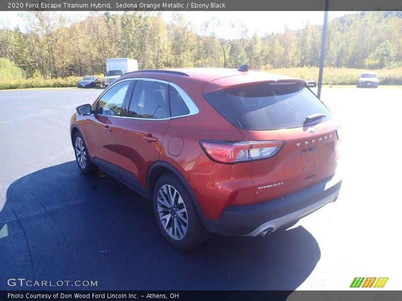 Sedona Orange Metallic / Ebony Black 2020 Ford Escape Titanium Hybrid