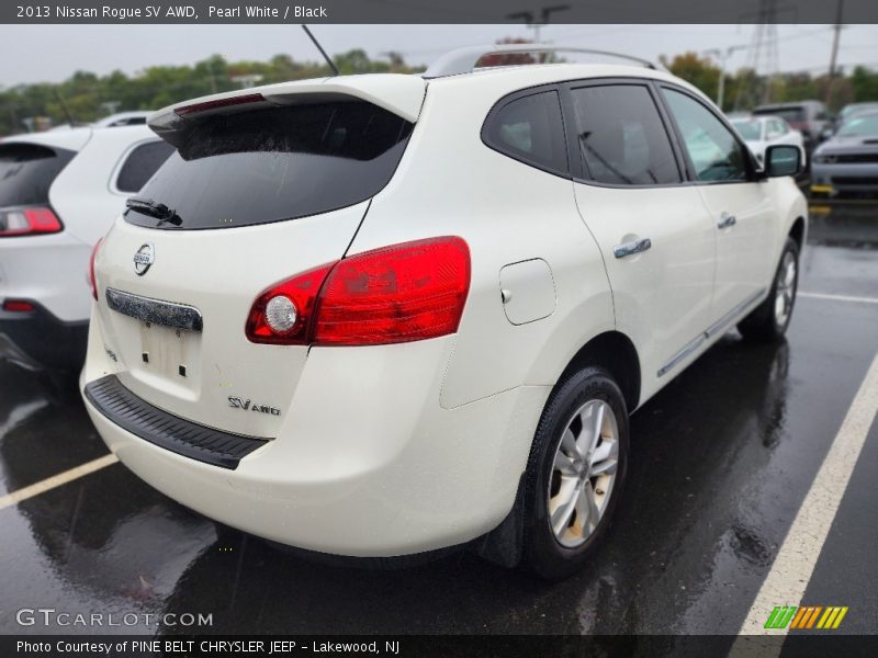 Pearl White / Black 2013 Nissan Rogue SV AWD