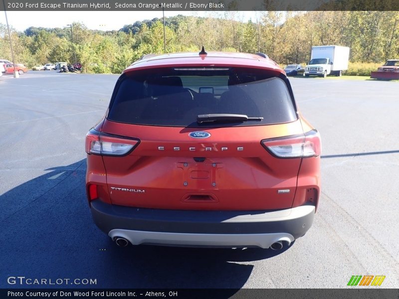 Sedona Orange Metallic / Ebony Black 2020 Ford Escape Titanium Hybrid