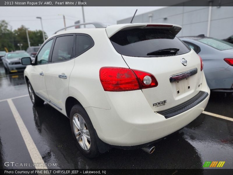Pearl White / Black 2013 Nissan Rogue SV AWD