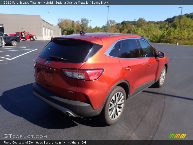 Sedona Orange Metallic / Ebony Black 2020 Ford Escape Titanium Hybrid