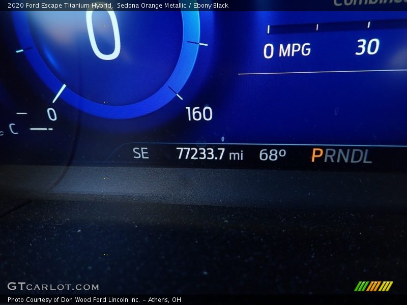 Sedona Orange Metallic / Ebony Black 2020 Ford Escape Titanium Hybrid